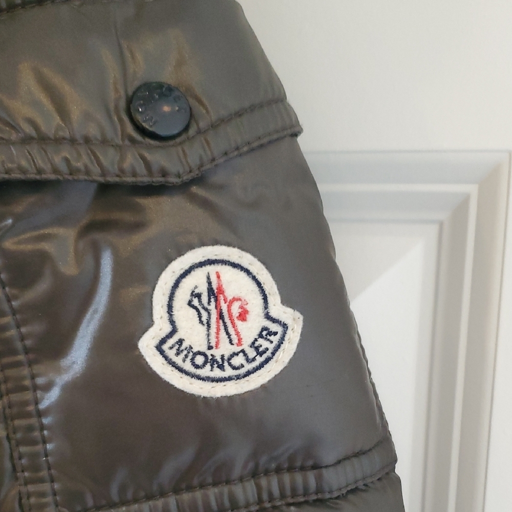 Moncler Metallic Brown Puffer Jacket Size 3 - Picture 3 of 9